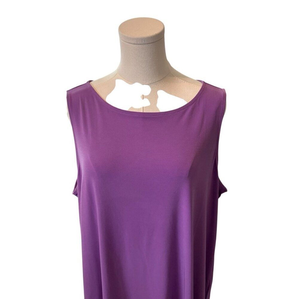 Susan Graver Women's XL Violet Purple Modern Essentials Sleeveless Stretchy Top - Picture 4 of 7